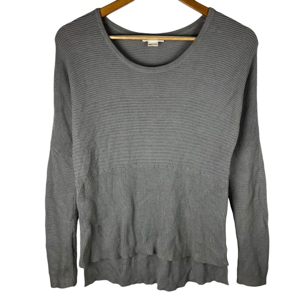 Helmut Lang Womens Sz P Top Shirt Viscose Blend Knit Round Neck Pullover Sweater
